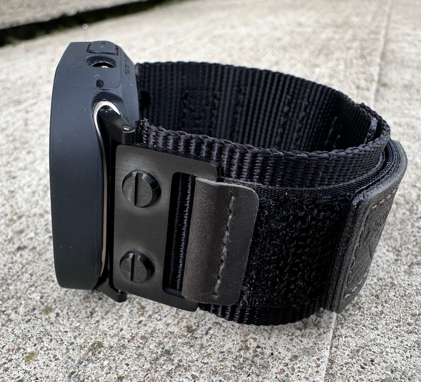 Apple Watch Ultra Stealth Recon Modification Kit Black Tactical Nylon Band TPU Case 49mm