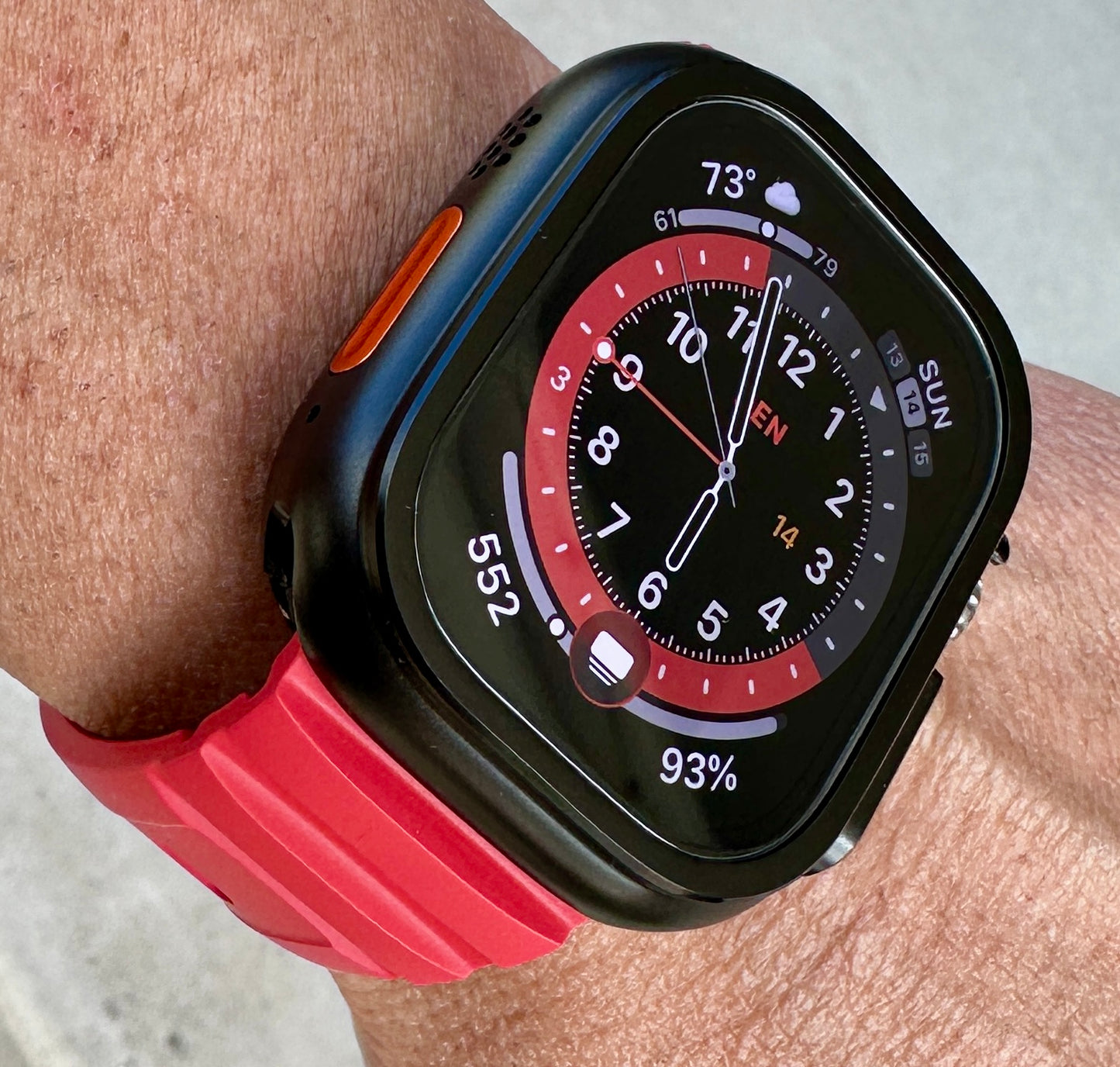 Titan Redline Armor Modification Kit for Apple Watch Ultra 49mm, Rugged Band-Armor Case
