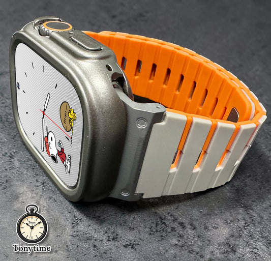 AeroFlex Horizon Piano Modification Kit Apple Watch Ultra 49mm Custom Sport Band + Hard Case with Screen Protector