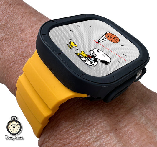 Hazard Tactical Modification Kit Apple Watch Ultra 49mm Yellow Rugged Band Black TPU Case