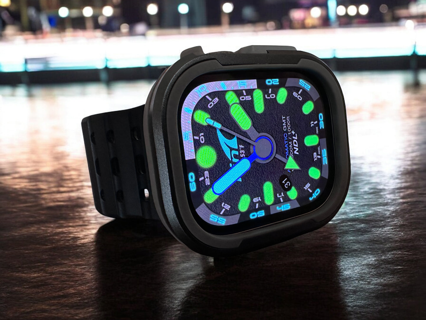 Fin® Dive Master – Black Edition | Professional Dive Apple Watch Face (Clockology)