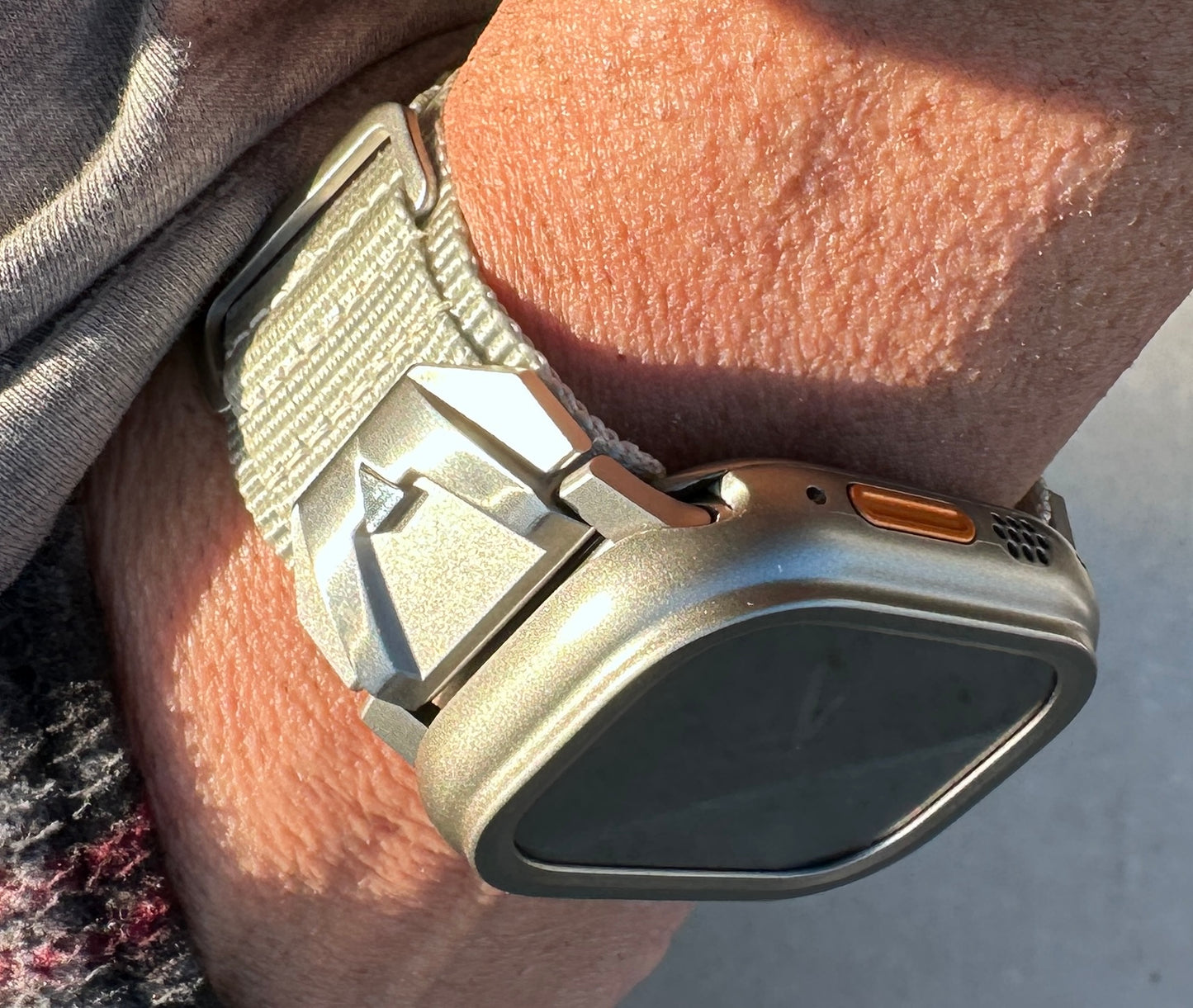 Summit Ridge Modification Kit For Apple Watch Ultra 49mm-Titanium Style Case +Rugged Band