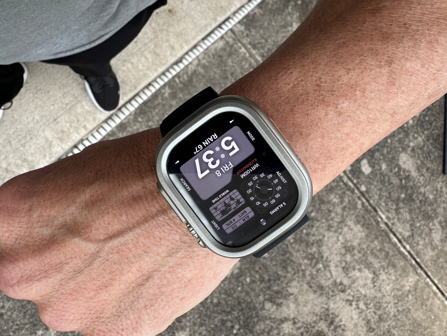 Titan Shadow Modification Kit For Apple Watch Ultra 49mm-Titanium Style Case +Rugged Band