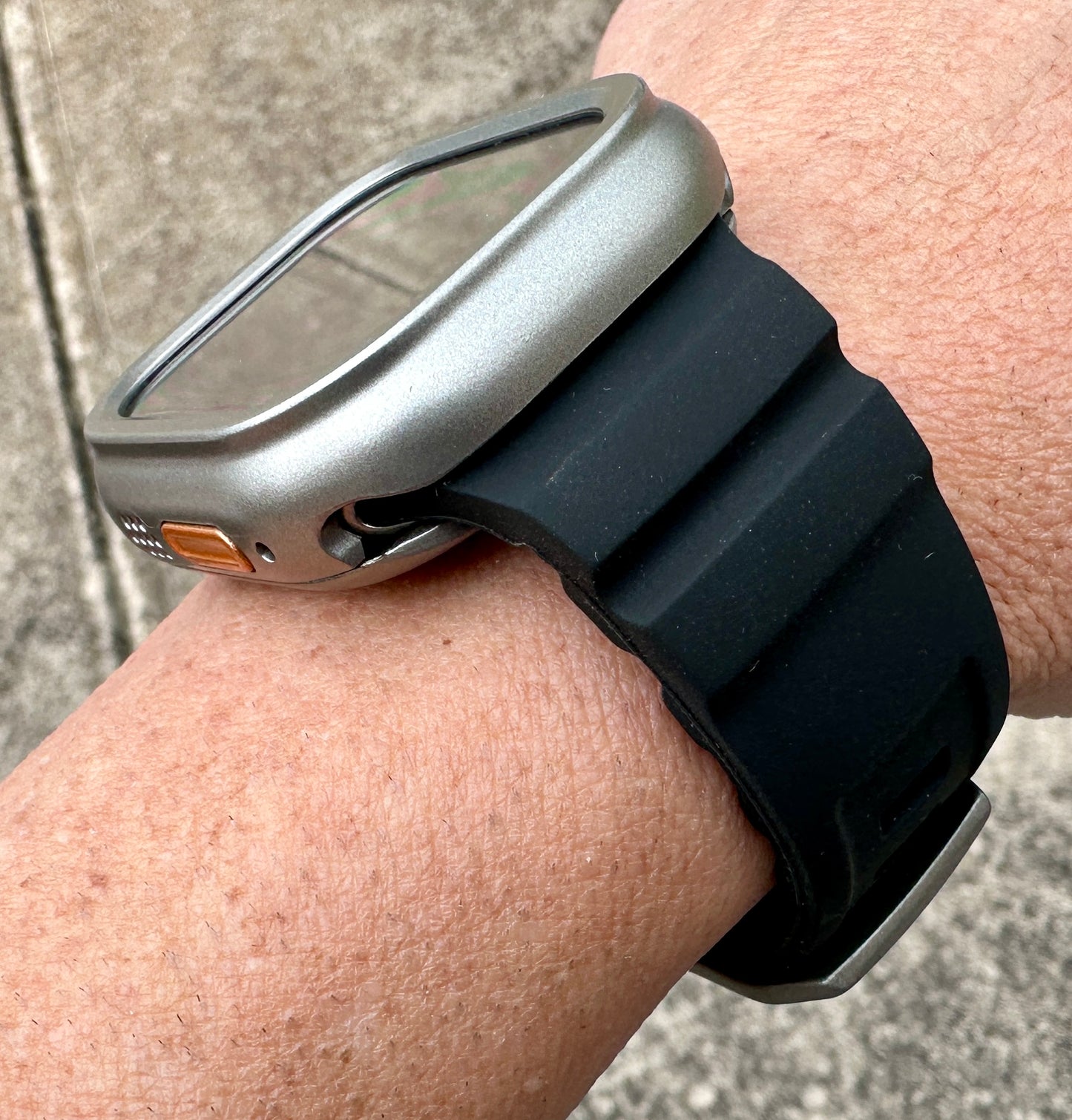 Titan Shadow Modification Kit For Apple Watch Ultra 49mm-Titanium Style Case +Rugged Band