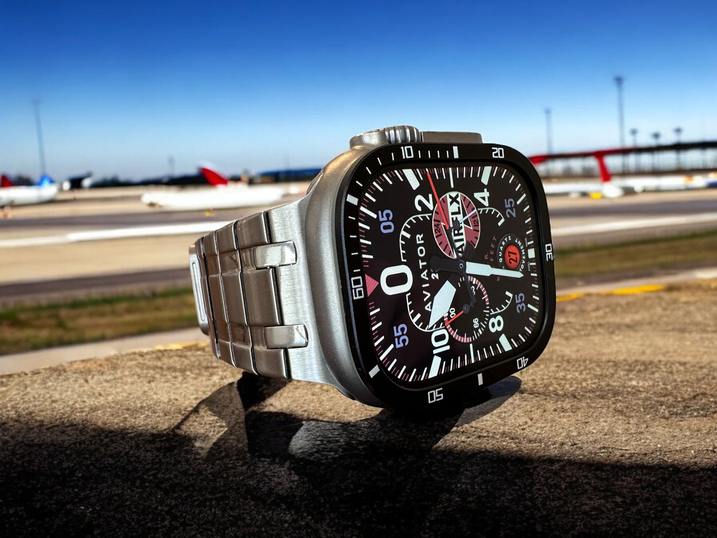 AviatorCo® AirFLX – Modern Aviation Apple Watch Face (Clockology)