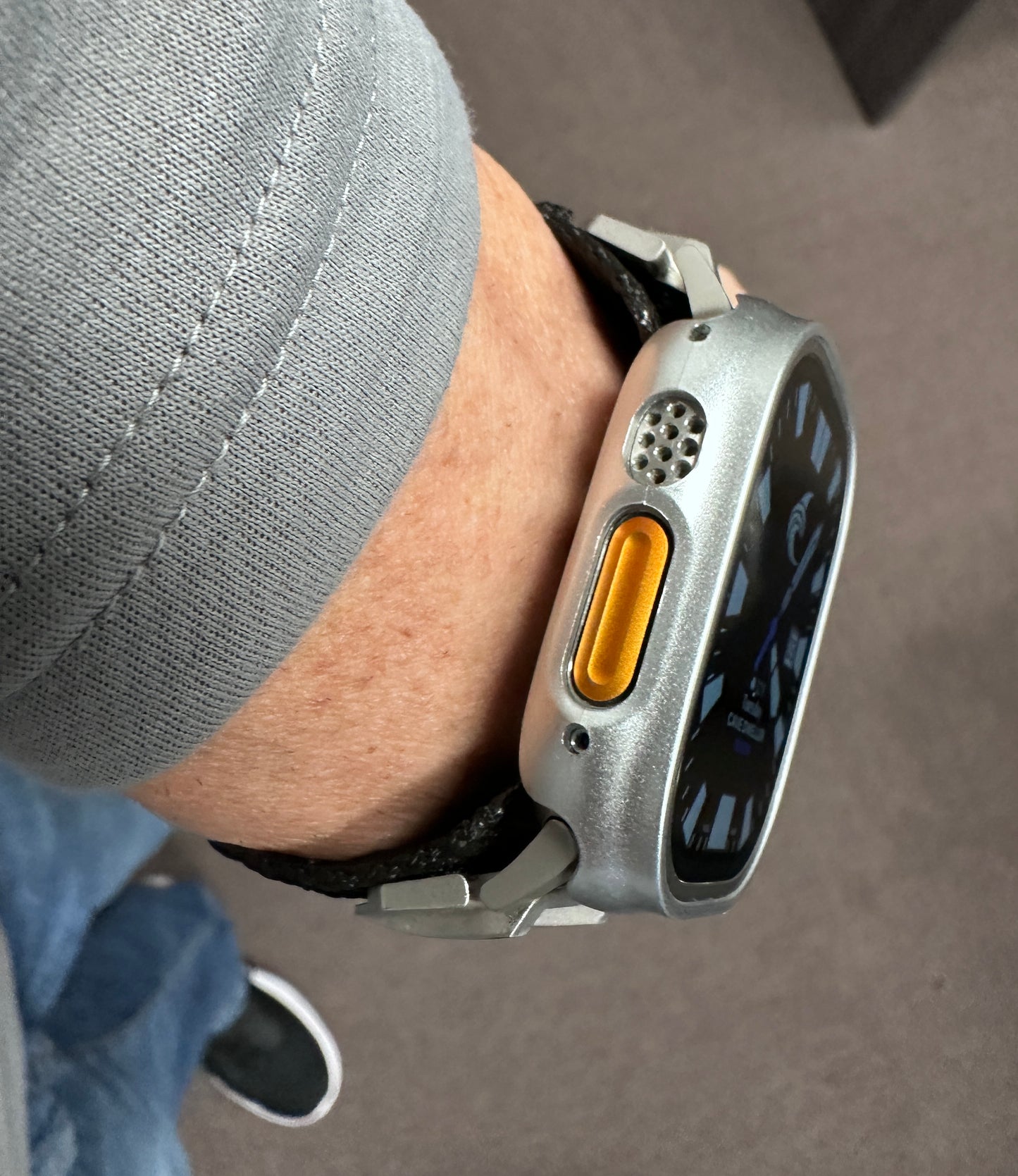 Apple Watch Ultra Modification Kit Summit Series – Nylon Strap + Silver Hardware band