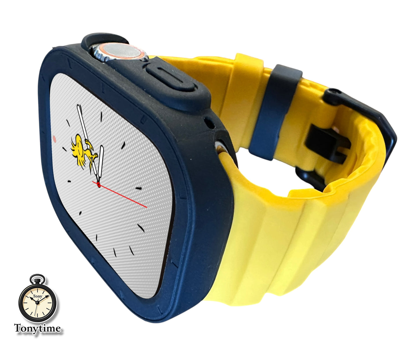 Hazard Tactical Modification Kit Apple Watch Ultra 49mm Yellow Rugged Band Black TPU Case