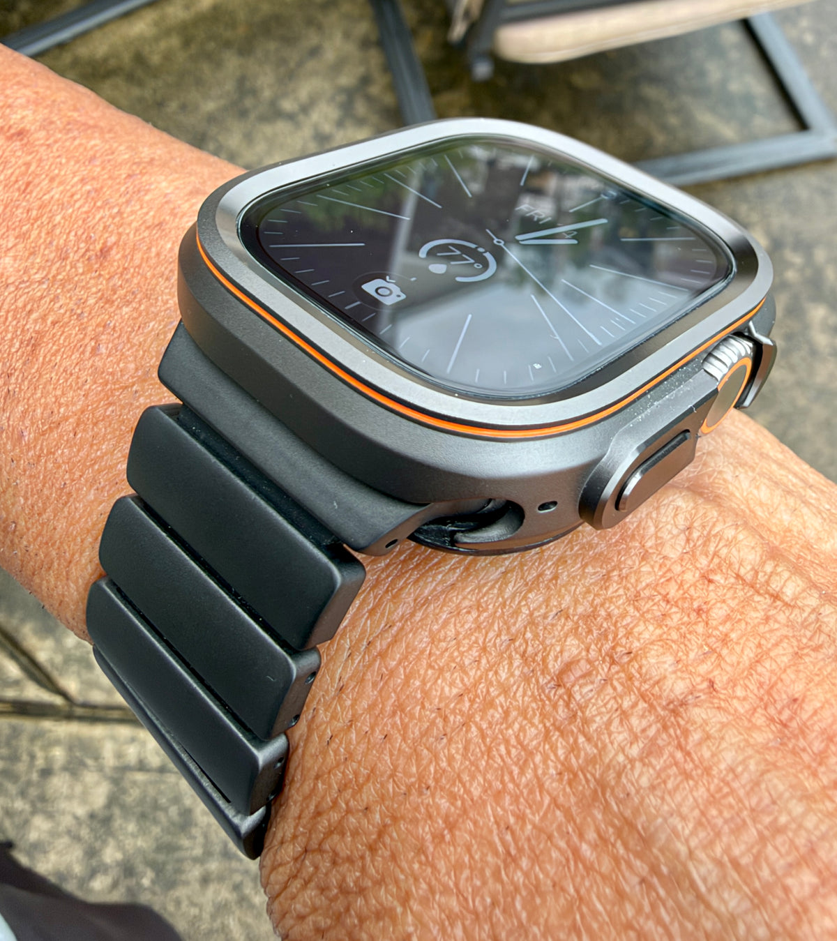 Apple Watch Ultra 49mm Modification Kit Shadowline Ember Pro Case & Metal Silicone Band