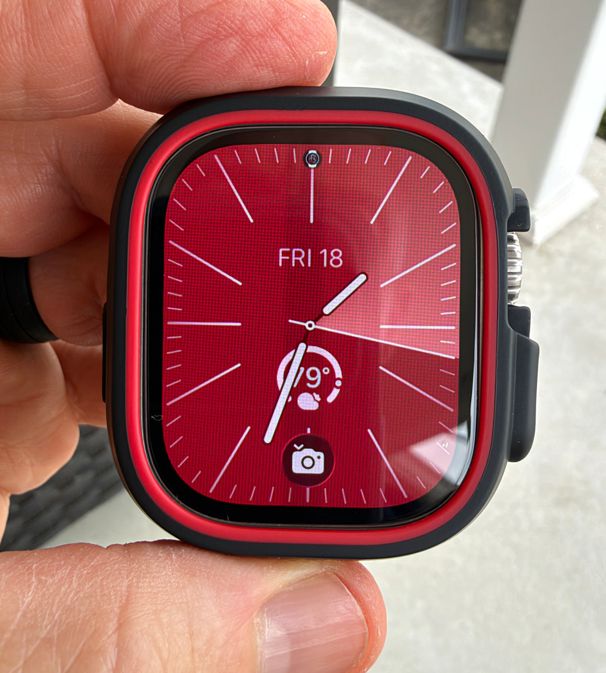Crimson Core Mod Kit for Apple Watch Ultra 49mm Red Band Black Case Red Bezel