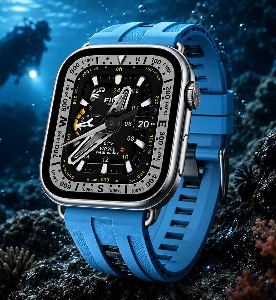 Fin Deep Recon – Tactical Dive Instrument Watch Face for Apple Watch and Clockology app