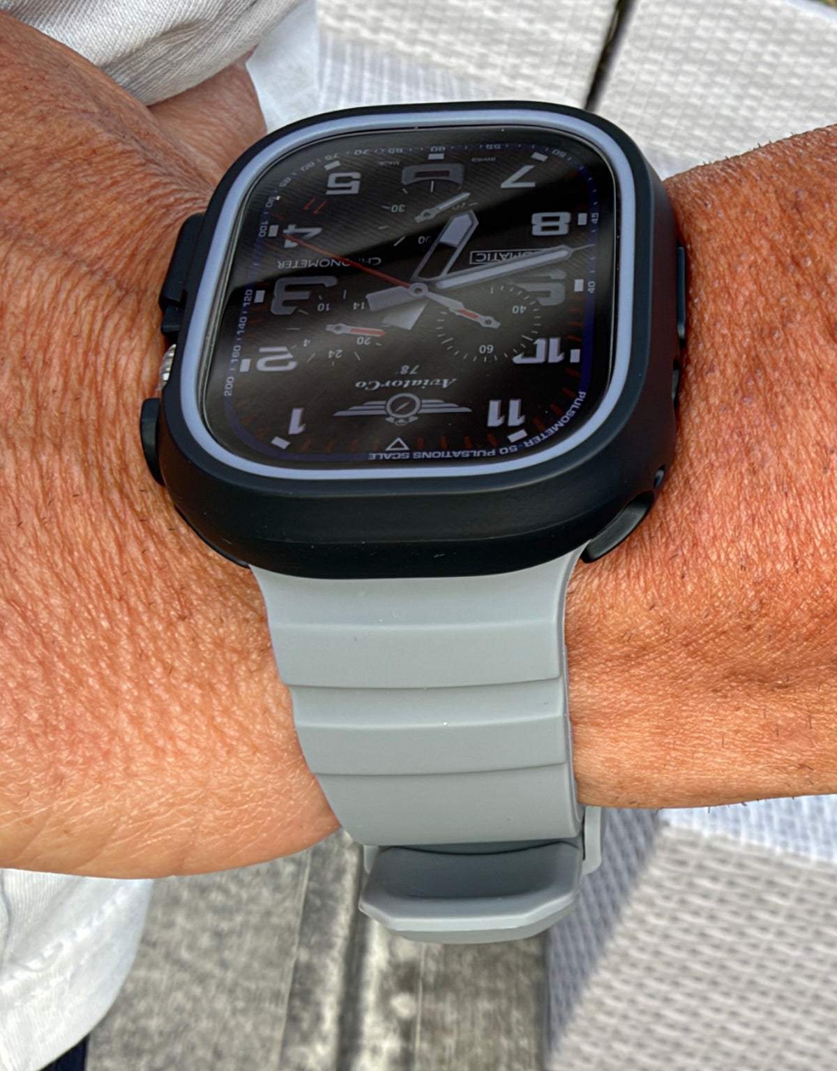 Slate Core Mod Kit for Apple Watch Ultra 49mm Grey Band Black Case Grey Bezel
