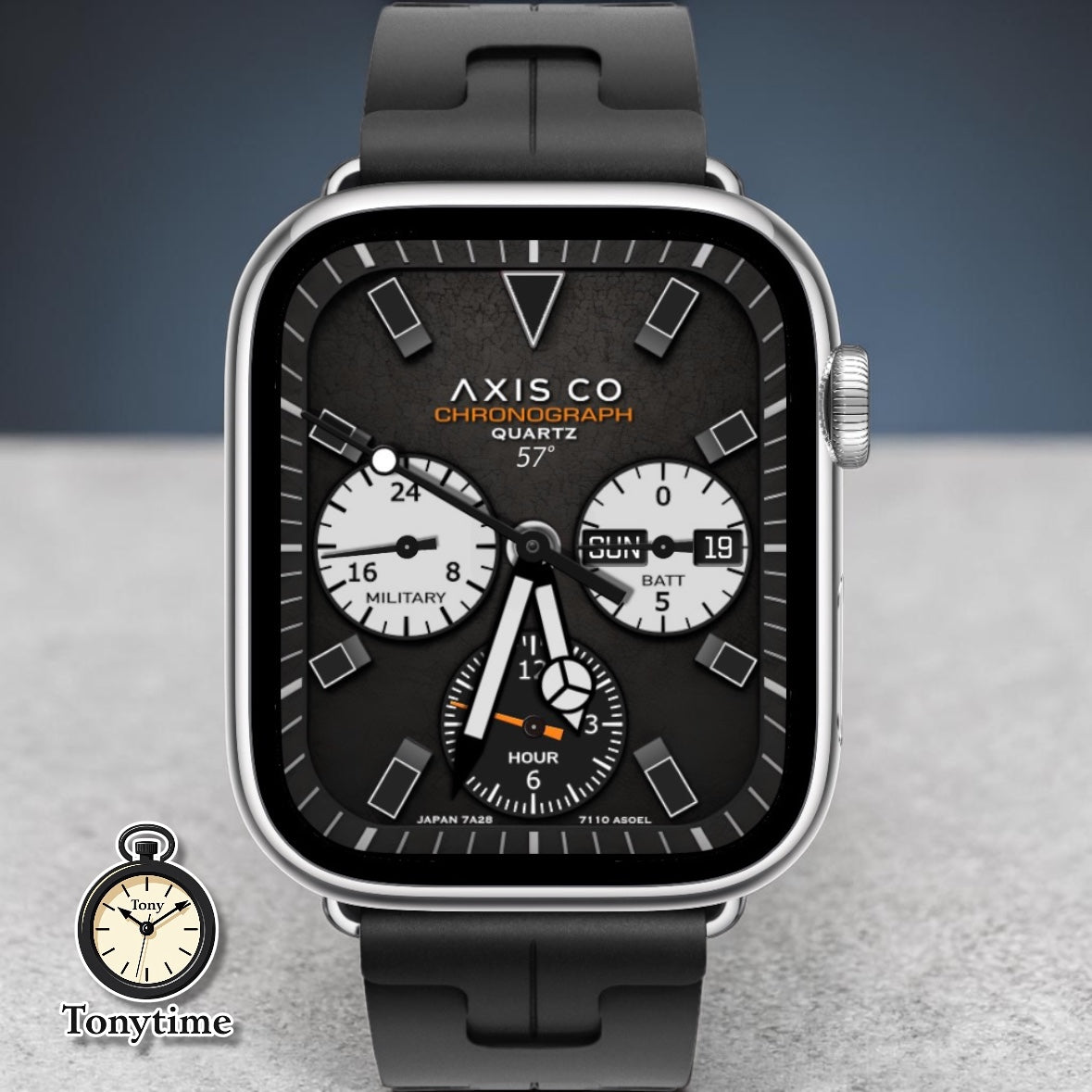 Axis Co Classic Chronograph Watch Face – Vintage Style for Apple Watch Ultra & Serie