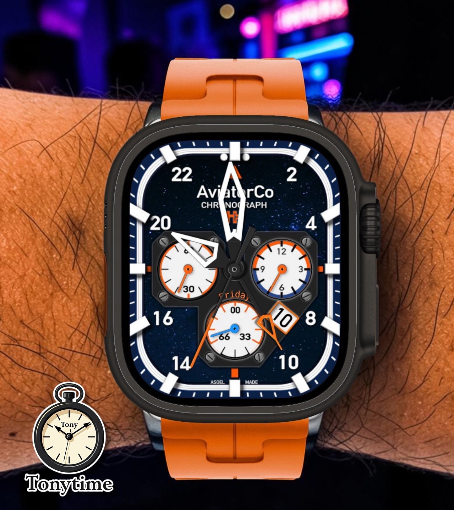 AviatorCo Blue Ironhawk – Aviation Clockology Watch Face for Apple Watch (Ultra + Series)