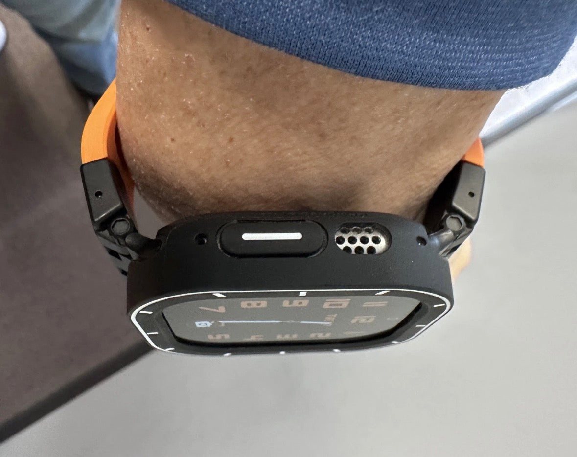 Stealth Inferno Modification Kit (49mm)- Apple Watch Ultra Orange/Black Rugged Sport Band + Black TPU Case