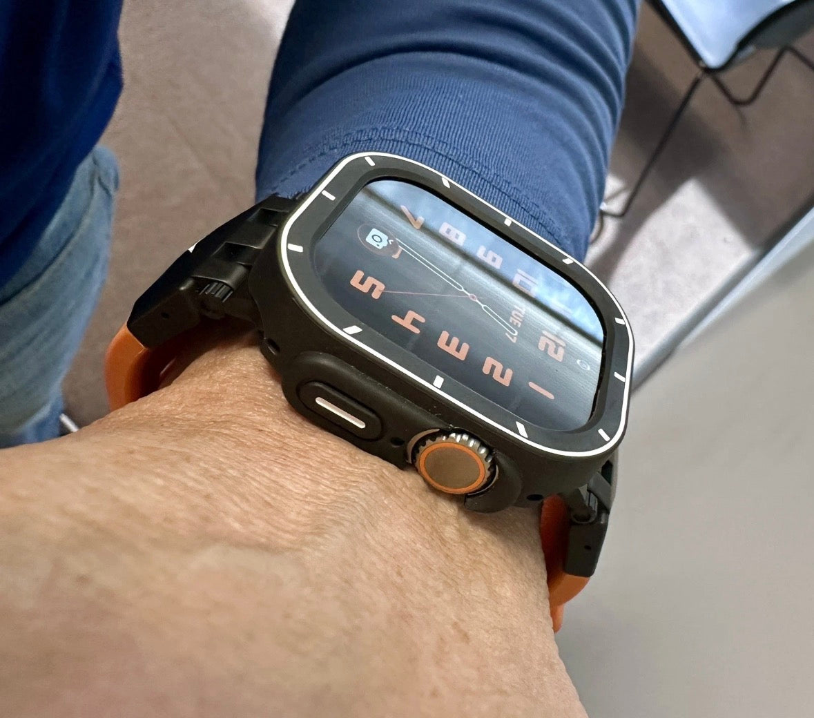 Stealth Inferno Modification Kit (49mm)- Apple Watch Ultra Orange/Black Rugged Sport Band + Black TPU Case