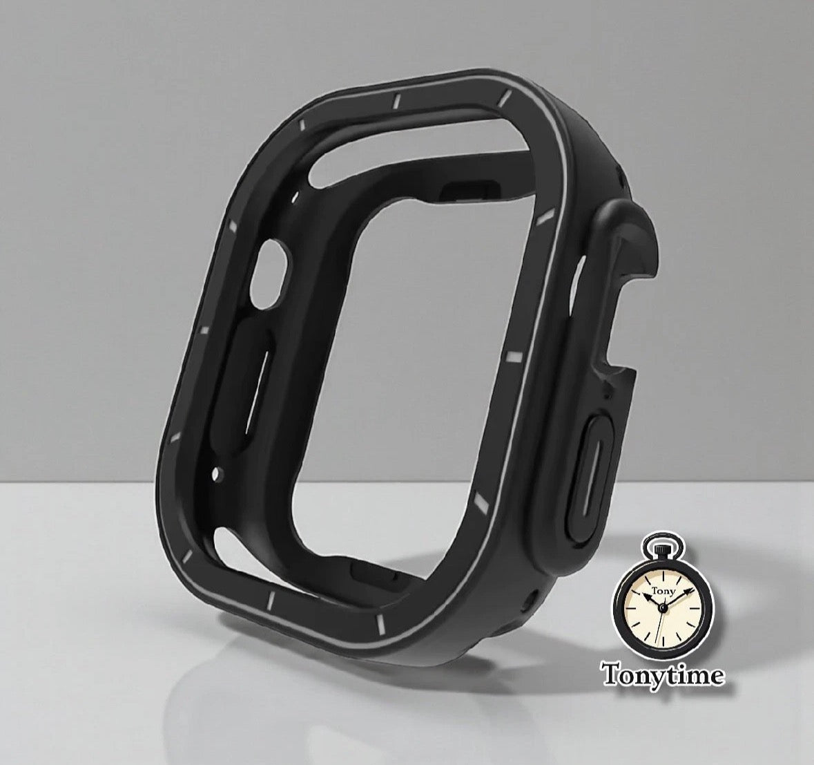 Apple Watch Ultra Modification Kit (49mm) – Stealth Series Ultra Rugged Band + Black TPU Case