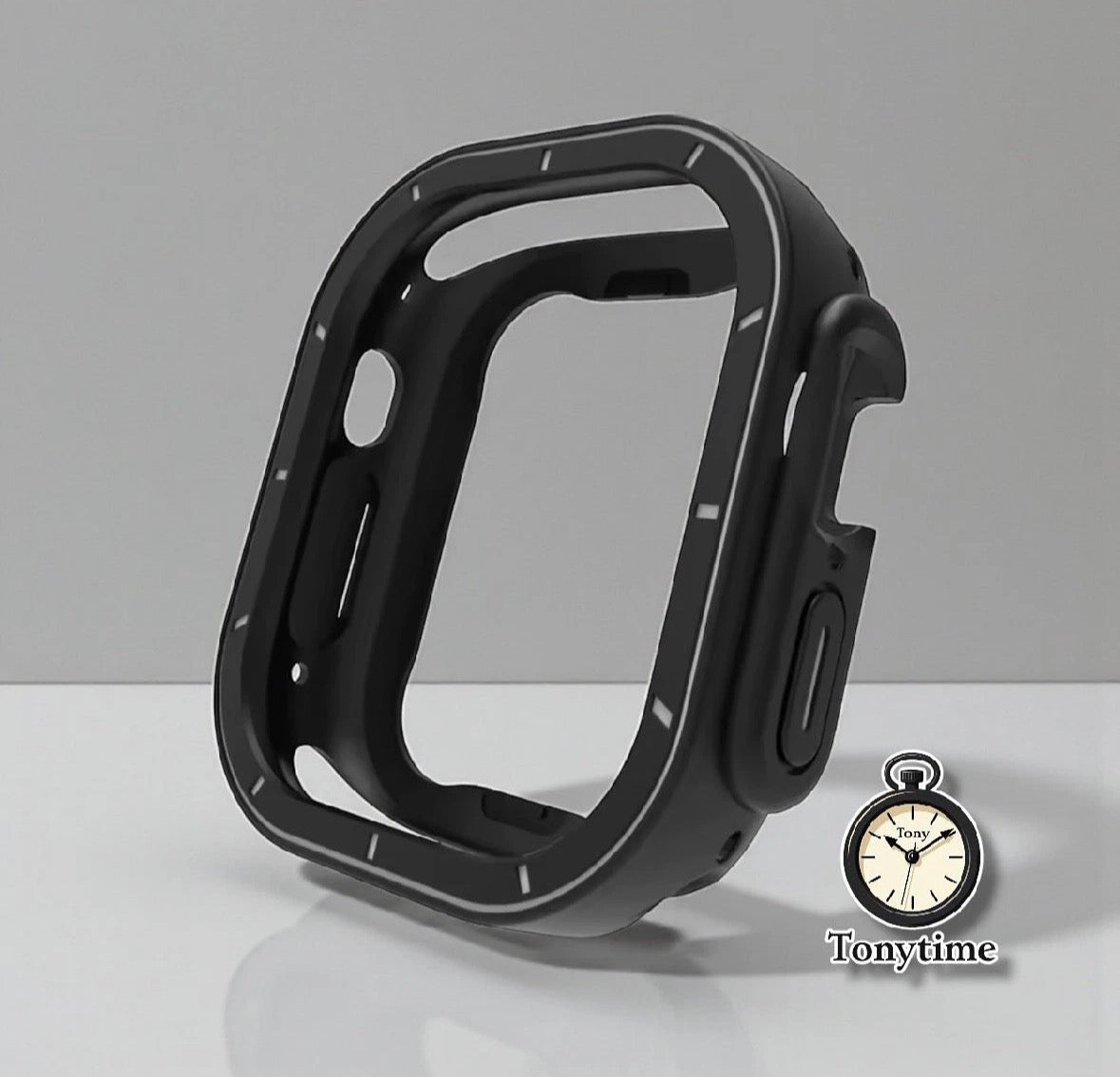 Stealth Inferno Modification Kit (49mm)- Apple Watch Ultra Orange/Black Rugged Sport Band + Black TPU Case