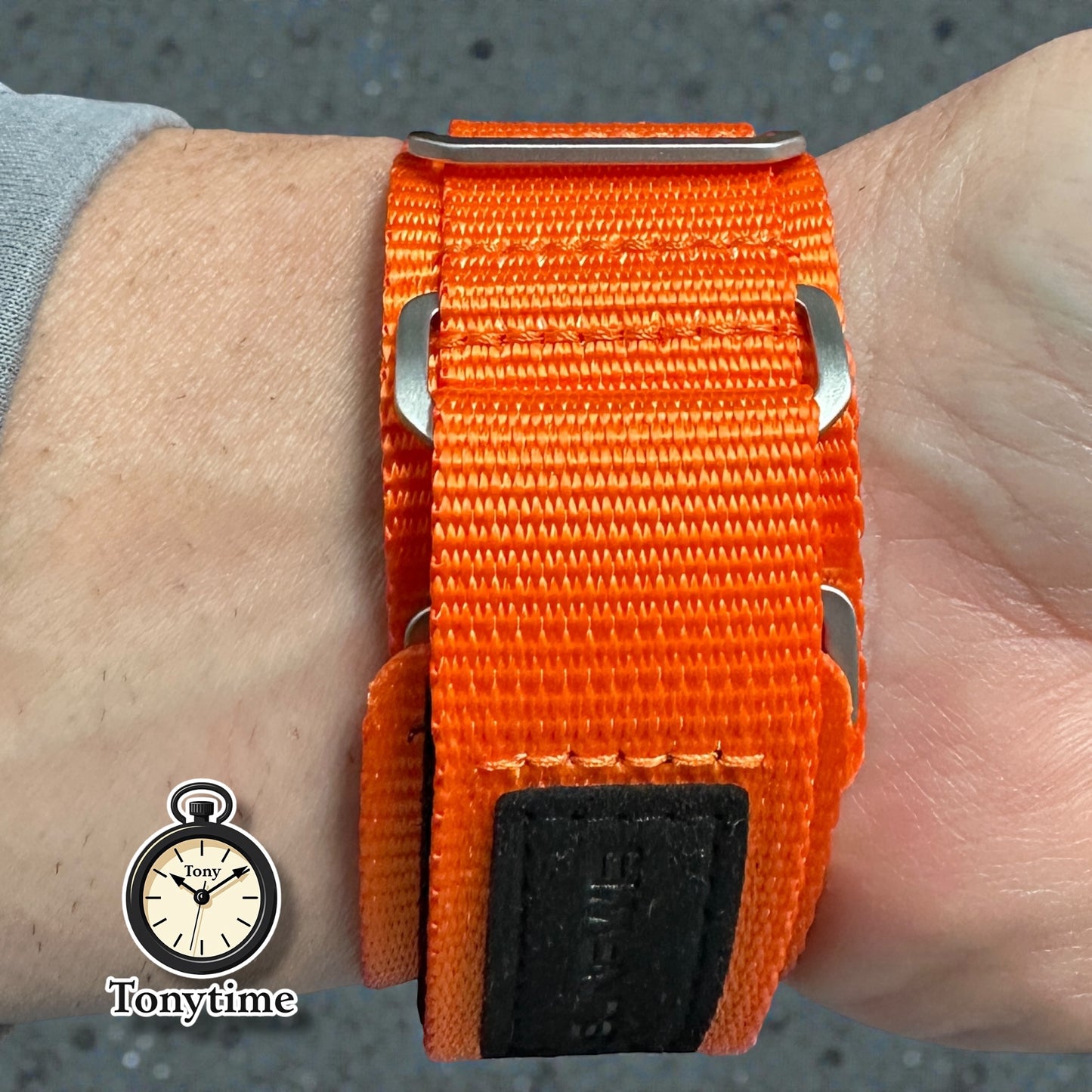 Apple Watch Ultra Modification Kit Summit Series – Nylon Strap + Silver Hardware band