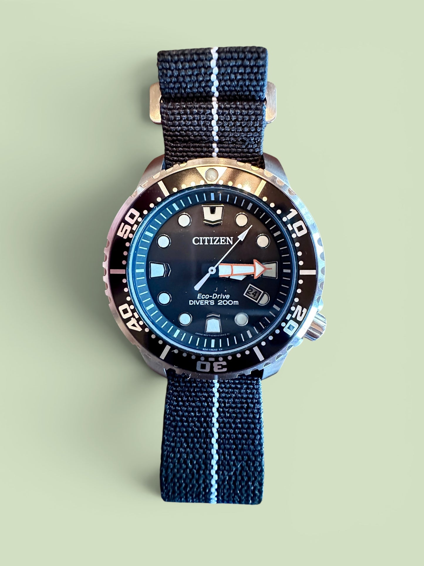 Marine Flex Elastic Watch Strap | Black w/ White Stripe | Premium 20mm NATO Style