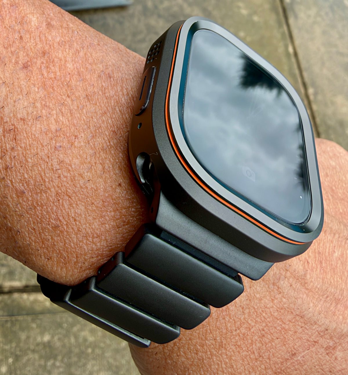 Apple Watch Ultra 49mm Modification Kit Shadowline Ember Pro Case & Metal Silicone Band