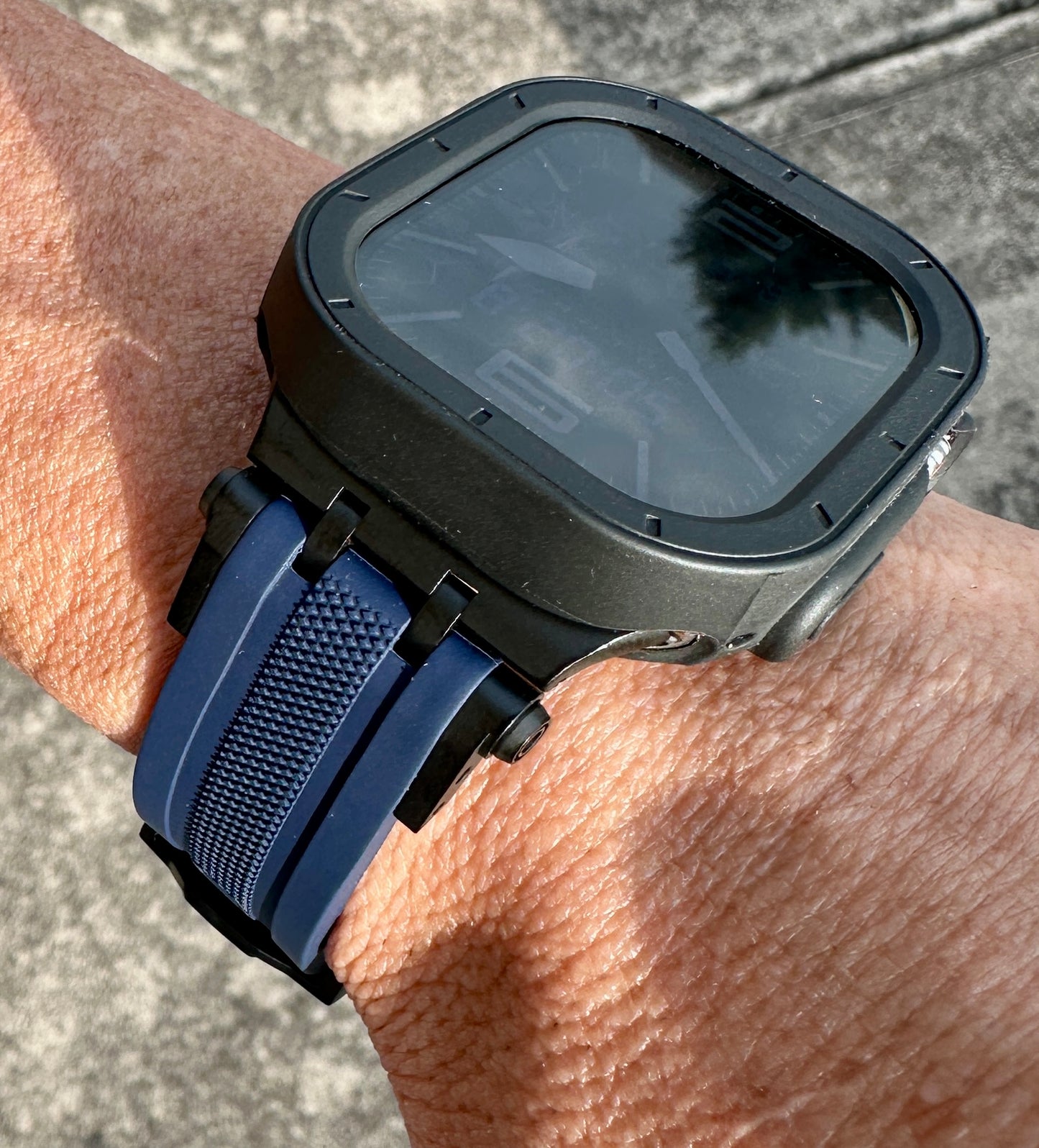 Deepwater Vector Mod Kit Apple Watch Ultra 49mm Blue Band + 2 TPU Cases