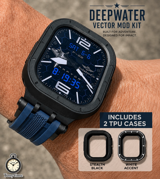 Deepwater Vector Modification Kit Apple Watch Ultra 49mm Blue Band + 2 TPU Cases