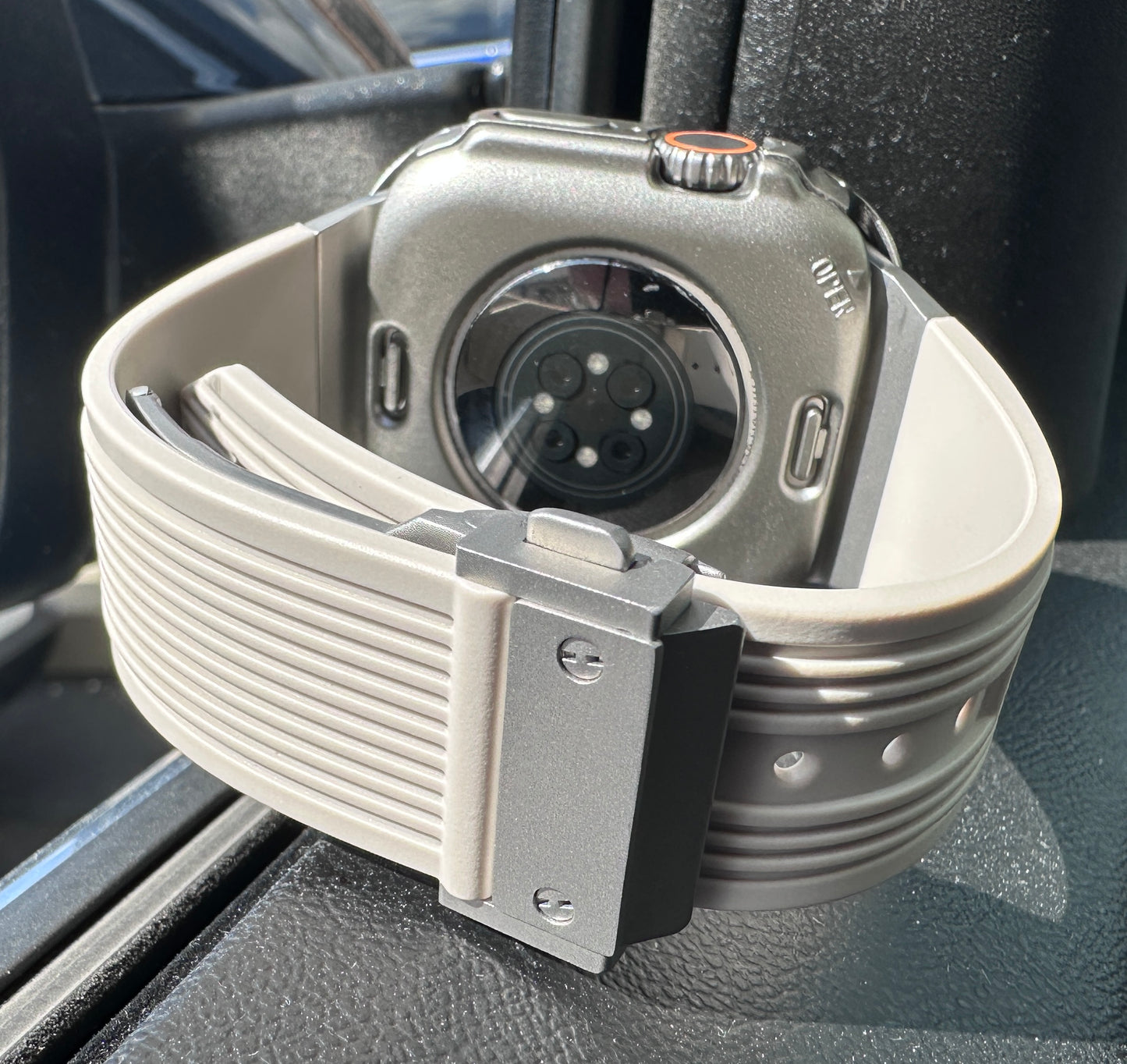 TitanCore Integrated Modification Kit-Apple Watch Ultra Case + Clasp Band-Titanium Finish