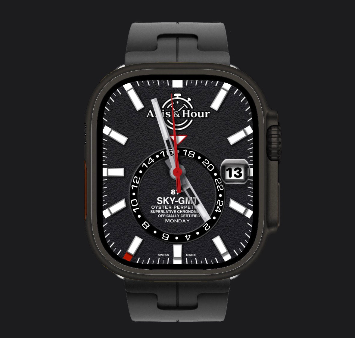 Axis & Hour Sky GMT Apple Watch Face (Clockology)