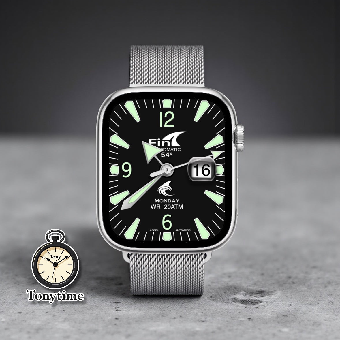 Fin Allsport Heritage Automatic Watch Face for Apple Watch Ultra & Series | Clockology