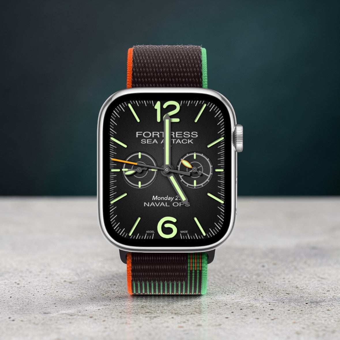 Fortress Sea Attack – Naval Ops Apple Watch Face (Day/Night Mode + Ultra/Series Compatible)