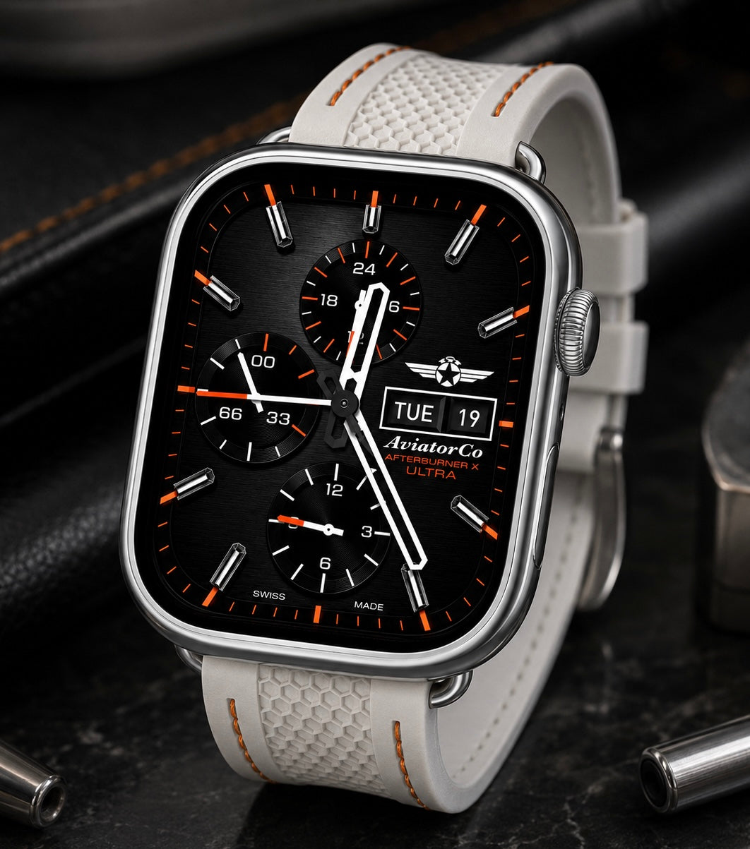 AviatorCo Afterburner X – Premium Apple Watch Clockology Face for Ultra and Series