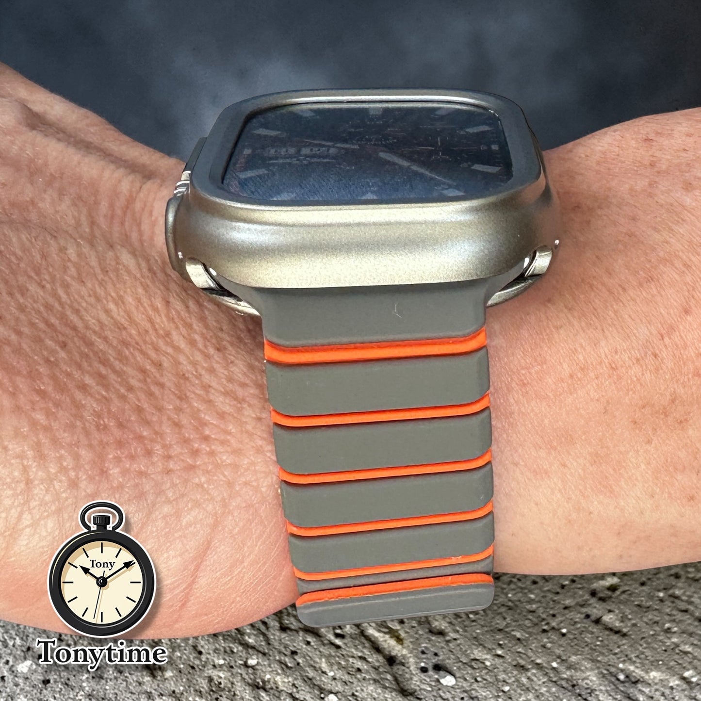 Afterburner Core Ultra Modification Kit for Apple Watch Ultra – Tactical Gray Orange case
