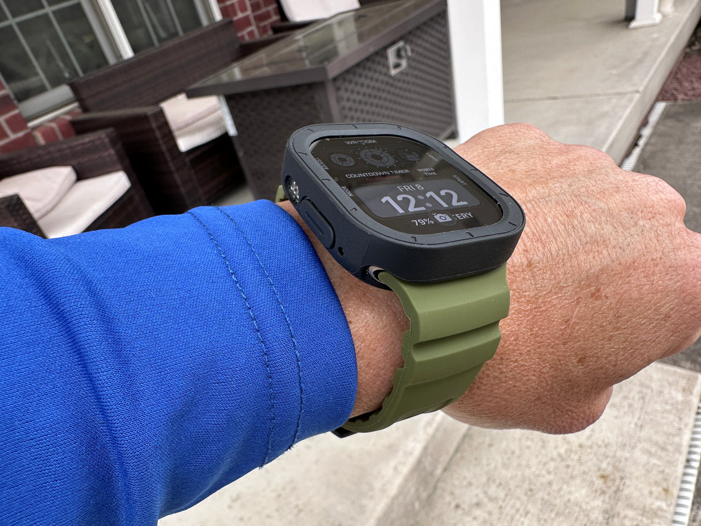 Ranger Tactical Modification Kit Apple Watch Ultra 49mm Green Rugged Band Black TPU Case