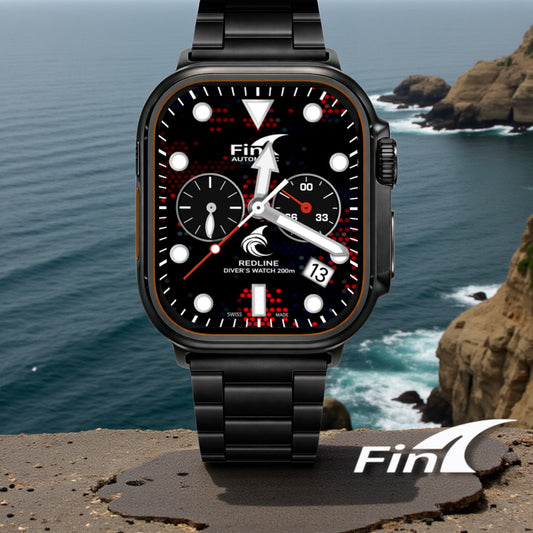 Fin Redline Pro – Luxury Diver Watch Face for Apple Watch Ultra & Series