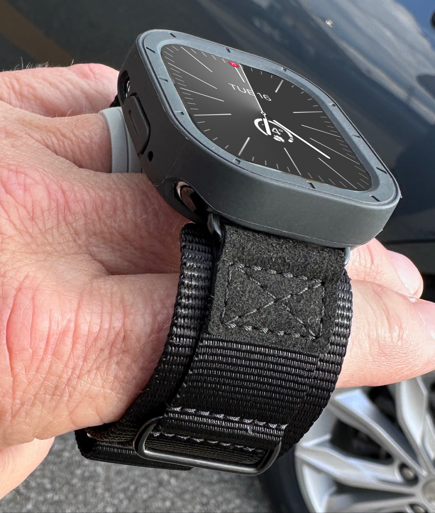 Apple Watch Ultra Stealth Forge Modification Kit - Black Nylon Band + TPU CASE (49mm)
