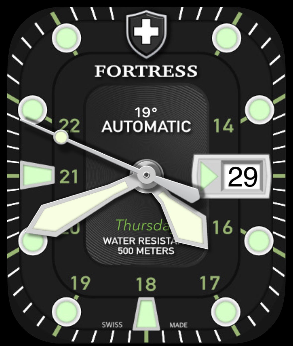 Fortress Midnight Diver – Premium Diver Watch Face for Apple Watch Ultra & Series (Clockology)