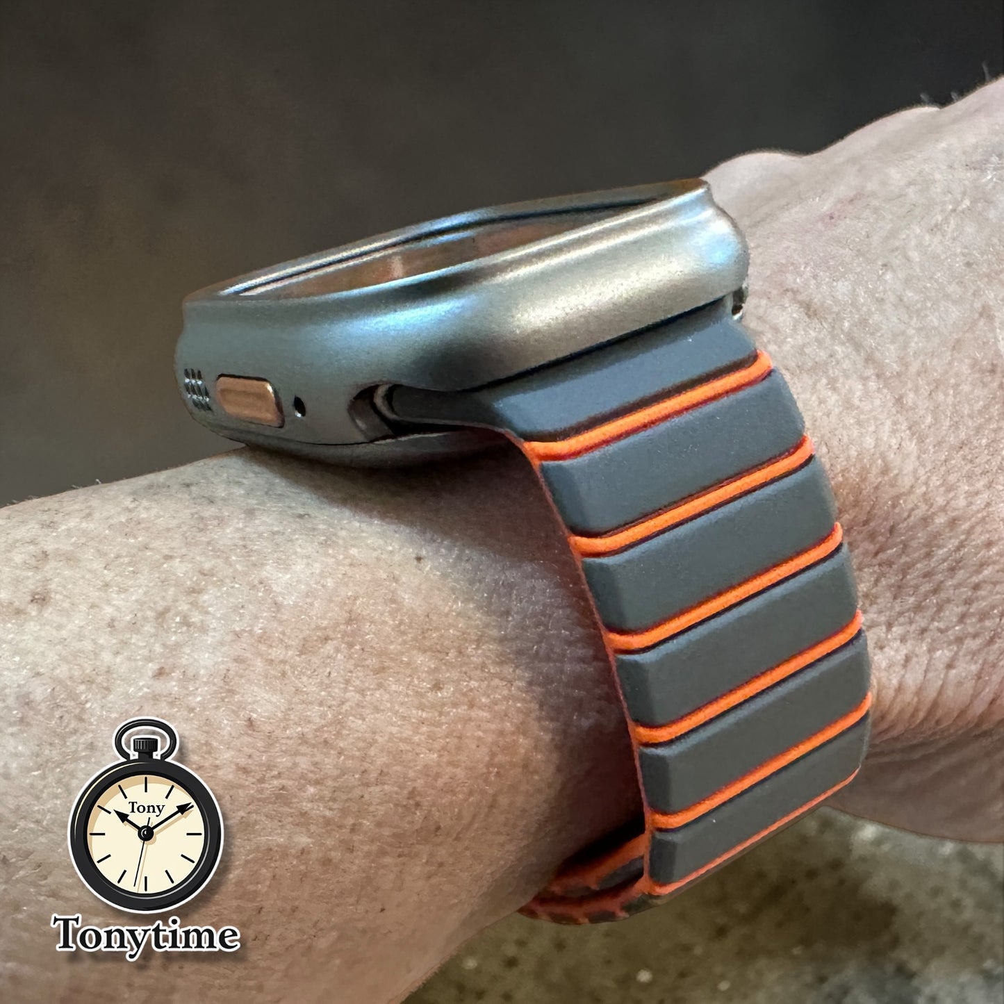 Afterburner Core Ultra Modification Kit for Apple Watch Ultra – Tactical Gray Orange case