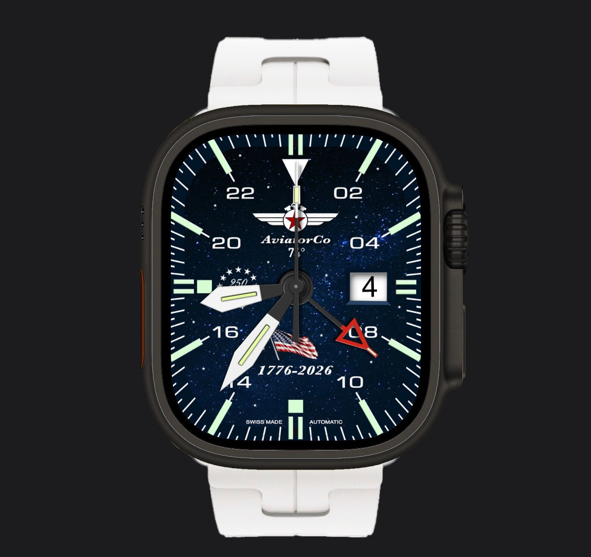AviatorCo 250th Anniversary Edition | Patriotic Pilot Apple Watch Face for Clockology | Tonytime70