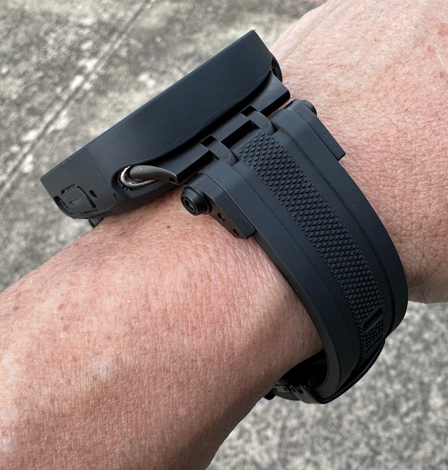 Phantom Vector Modification Kit Pro-Apple Watch Ultra 49mm TPU Case +  Black Band + Butterfly Clasp