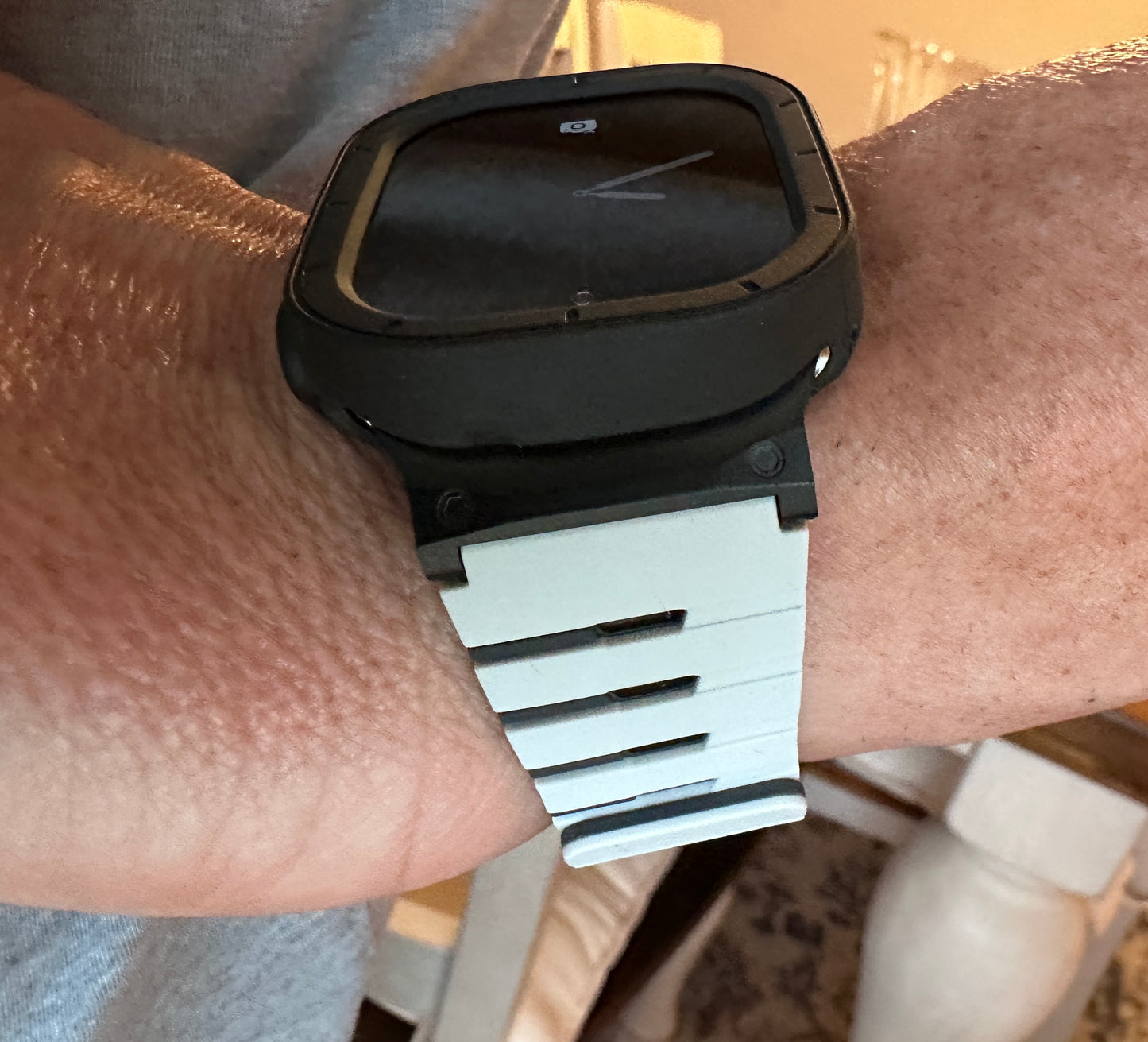 Apple Watch Ultra 49mm Stealth Modification Kit – Black TPU Case + Piano Band Rugged Strap