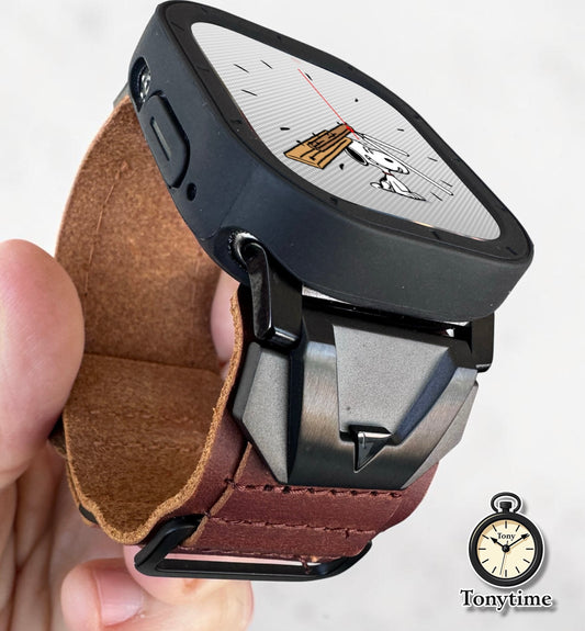 Apple Watch Ultra Canyon Forge Mod Kit Leather Band Black TPU Case 49mm Tonytime70
