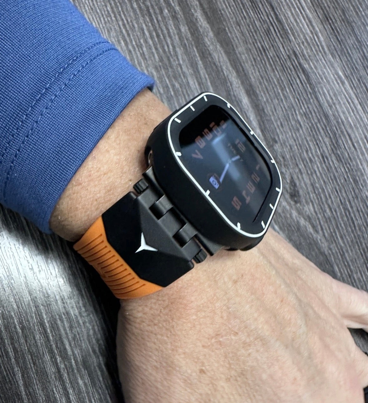 Stealth Inferno Modification Kit (49mm)- Apple Watch Ultra Orange/Black Rugged Sport Band + Black TPU Case