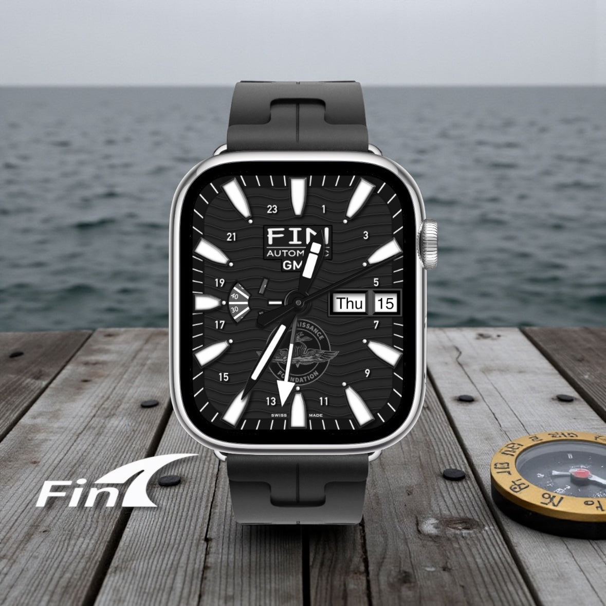 Fin Reconnaissance GMT Watch Face – 24-Hour Tool Watch Design for Apple Watch Ultra & Series