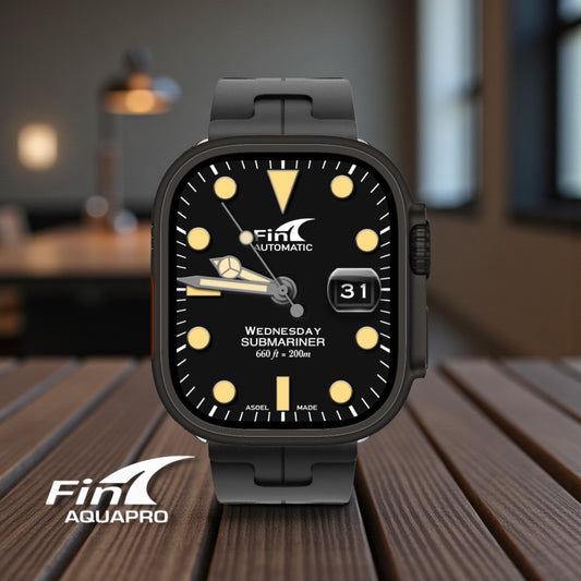 Fin Sub Mod – Vintage Diver Watch Face for Apple Watch (Ultra & Series) Clockology