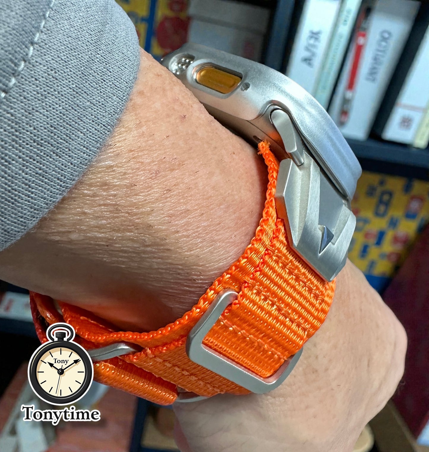 Apple Watch Ultra Modification Kit Summit Series – Nylon Strap + Silver Hardware band