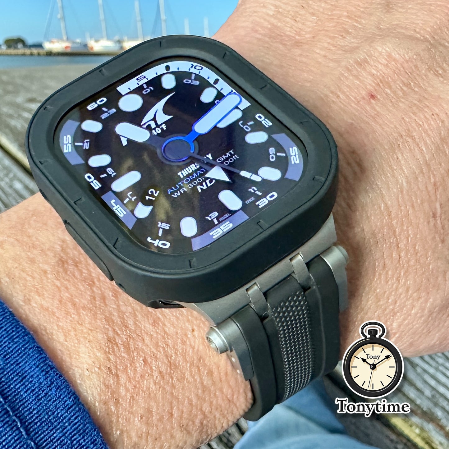 Titanium Sentinel Stealth – Ultra Elite Modification Kit built for the Apple Watch Ultra 49mm