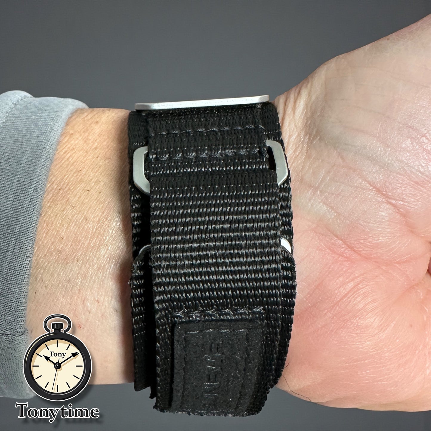 Apple Watch Ultra Modification Kit Summit Series – Nylon Strap + Silver Hardware band