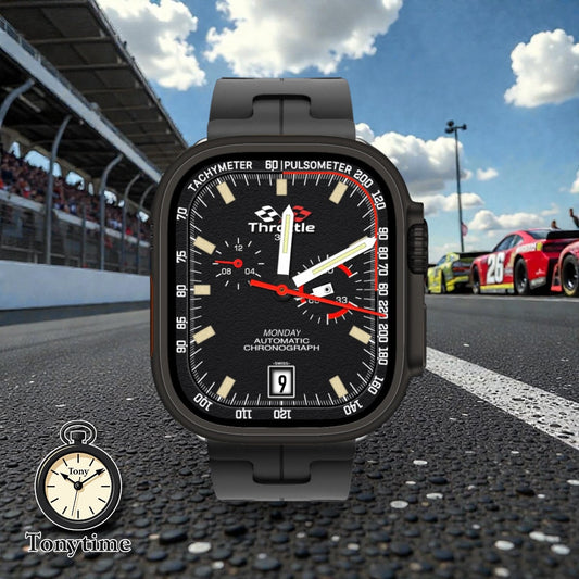 Throttle – Pit Lane Chronograph Apple Watch Face | Ultra & Series for Clockology | Tonytime70