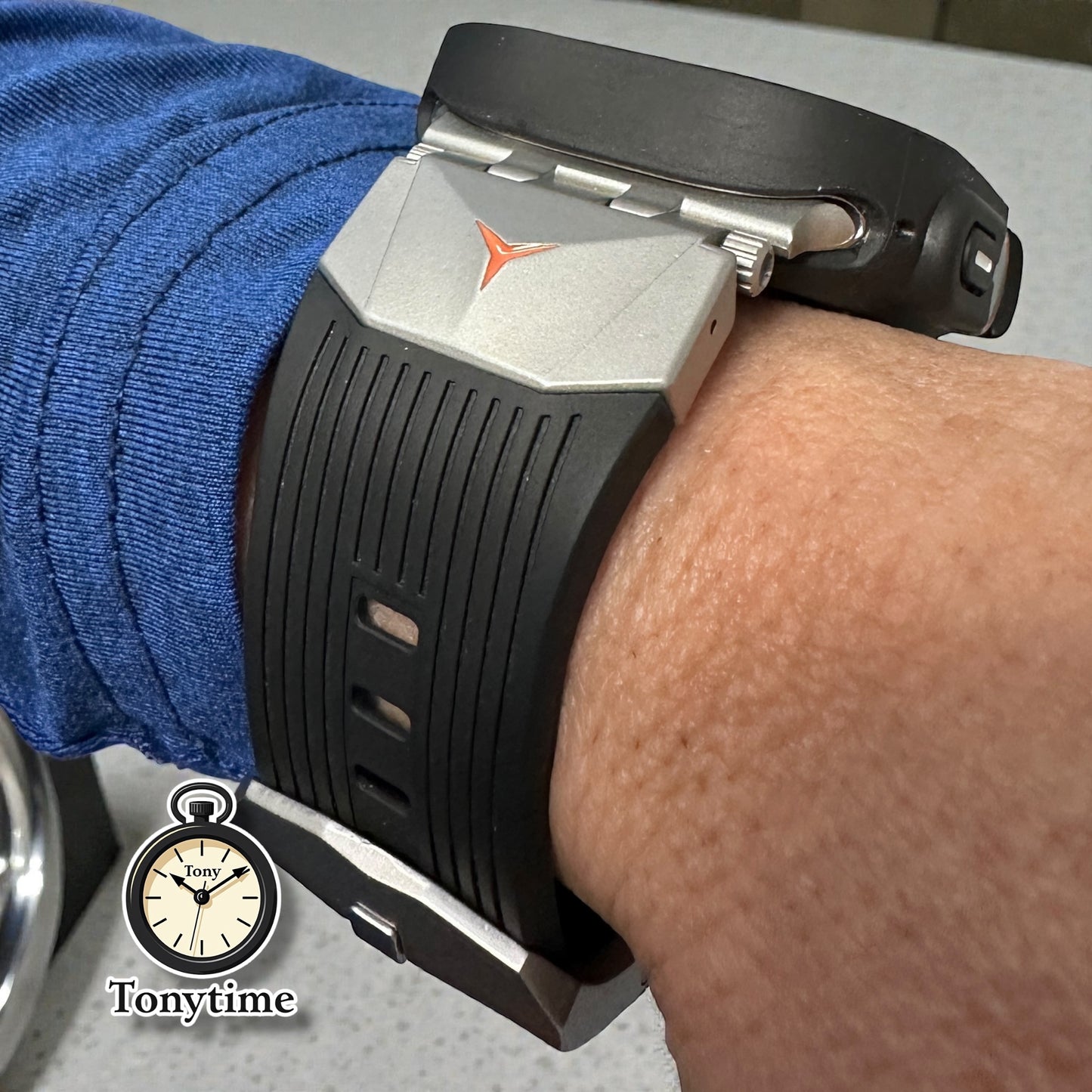 Apple Watch Ultra Modification Kit (49mm) – Stealth Series Ultra Rugged Band + Black TPU Case