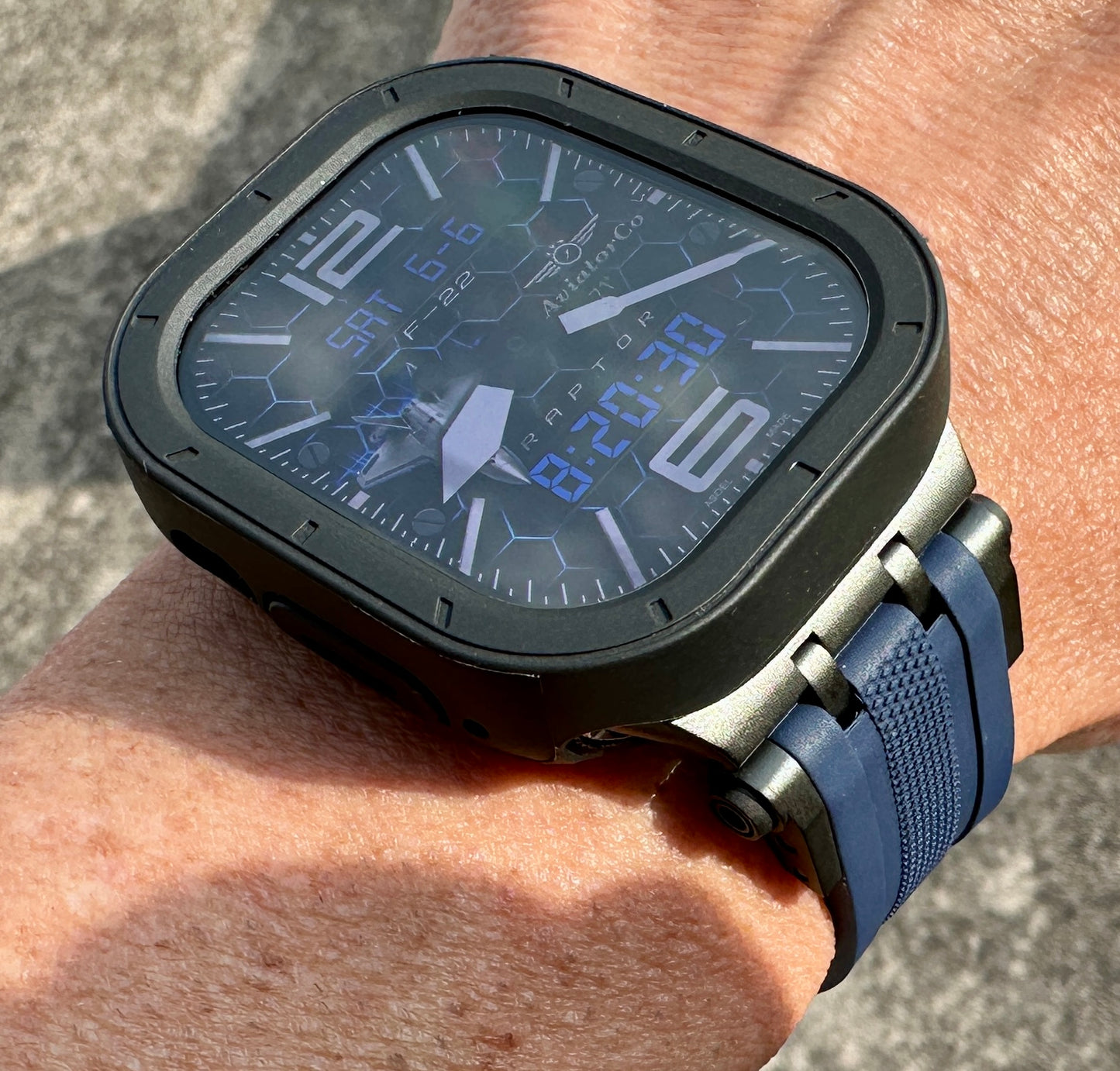 Deepwater Vector Mod Kit Apple Watch Ultra 49mm Blue Band + 2 TPU Cases